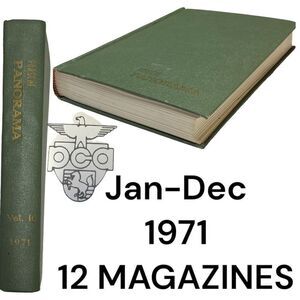 Porsche Panoramic Hardcover Bounded Magazines Vintage 1971 JAN-Dec  PCA